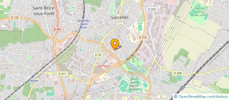 localisation de l'entreprise EURODIS à SARCELLES