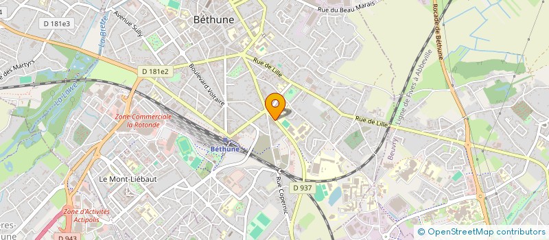 localisation de l'entreprise EURODISCAR à BETHUNE
