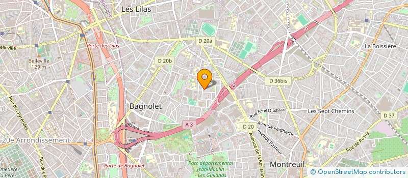 localisation de l'entreprise EURODISTRIBUTION à BAGNOLET