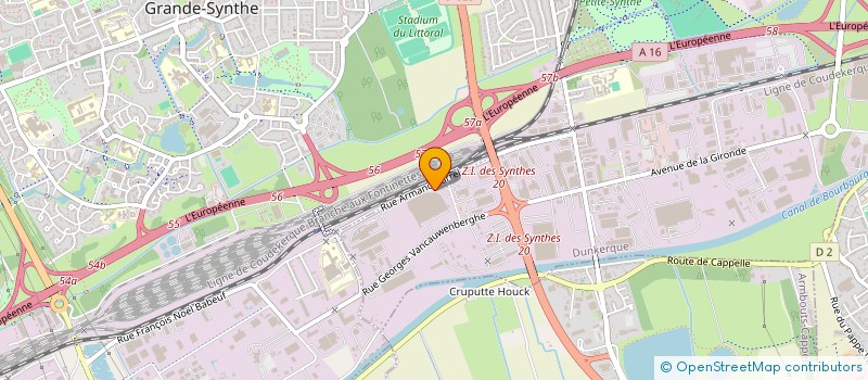 localisation de l'entreprise EURODIVE à DUNKERQUE