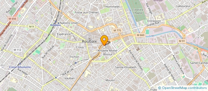 localisation de l'entreprise EUROFACE  ROUBAIX