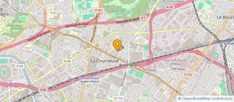 localisation de l'entreprise EUROFASHION à LA COURNEUVE