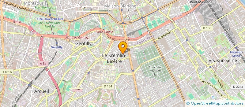 localisation de l'entreprise EUROFIM INVESTISSEMENT  LE KREMLIN-BICETRE