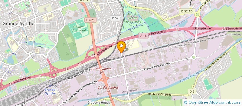 localisation de l'entreprise EUROFINS ANALYSES POUR LE BATIMENT NORD-OUEST CEBAT à DUNKERQUE