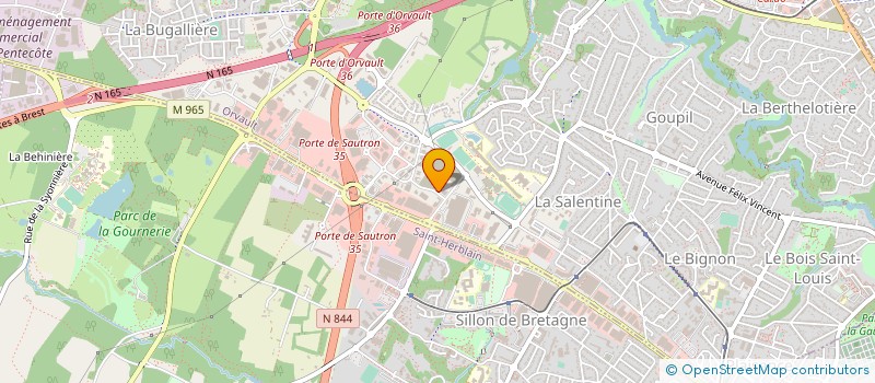 localisation de l'entreprise EUROFINS ASBESTOS TESTING EUROPE  ORVAULT
