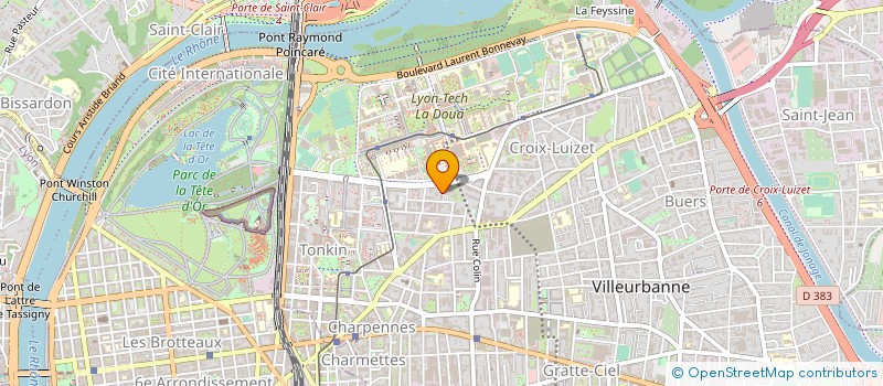 localisation de l'entreprise EUROFINS LABORATOIRE DERMSCAN à VILLEURBANNE