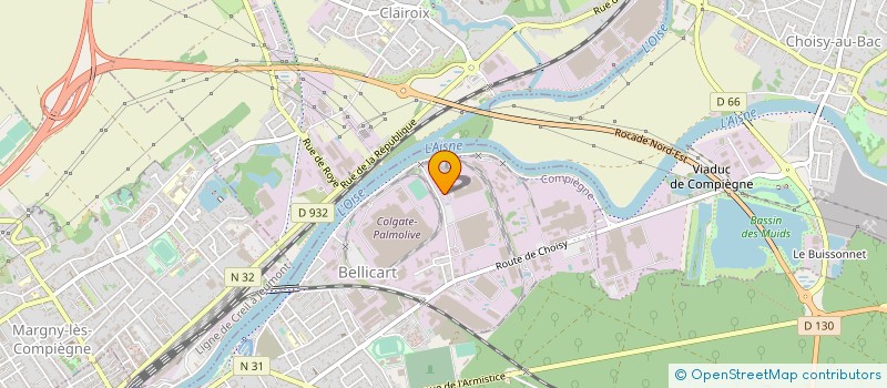 localisation de l'entreprise EUROFLACO COMPIEGNE  COMPIEGNE