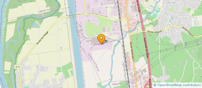 localisation de l'entreprise EUROFLOAT à SALAISE-SUR-SANNE