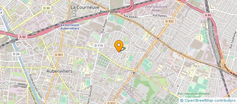 localisation de l'entreprise EUROFLOCS à AUBERVILLIERS