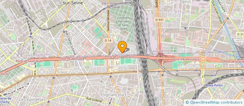 localisation de l'entreprise EUROFLUIDES INTERNATIONALE à SAINT-OUEN-SUR-SEINE