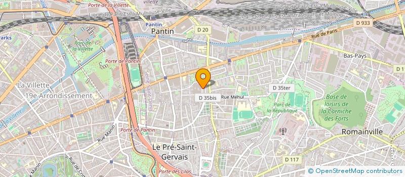 localisation de l'entreprise EUROFORMA ASSOCIES  PANTIN