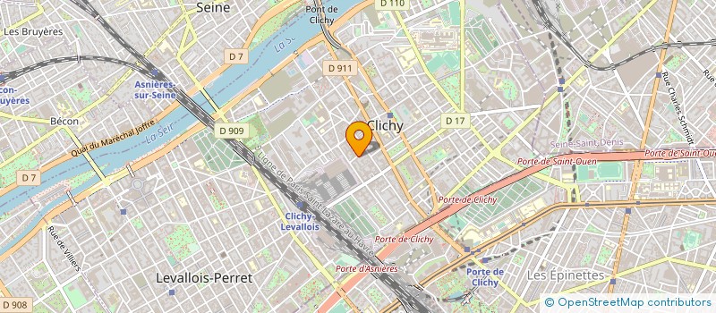 localisation de l'entreprise EUROFRET TRANSPORTS & LOGISTIQUE à CLICHY