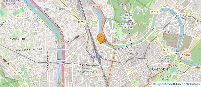 localisation de l'entreprise EUROFROID CLIMATISATION à GRENOBLE