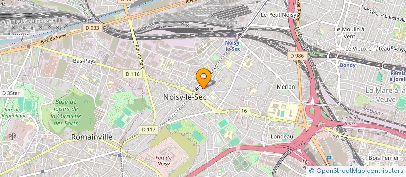 localisation de l'entreprise EUROFRUITS à NOISY-LE-SEC