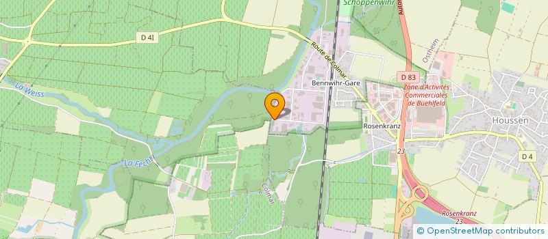 localisation de l'entreprise EUROGAINE à BENNWIHR