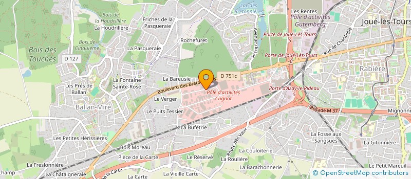 localisation de l'entreprise EUROGAM à JOUE-LES-TOURS
