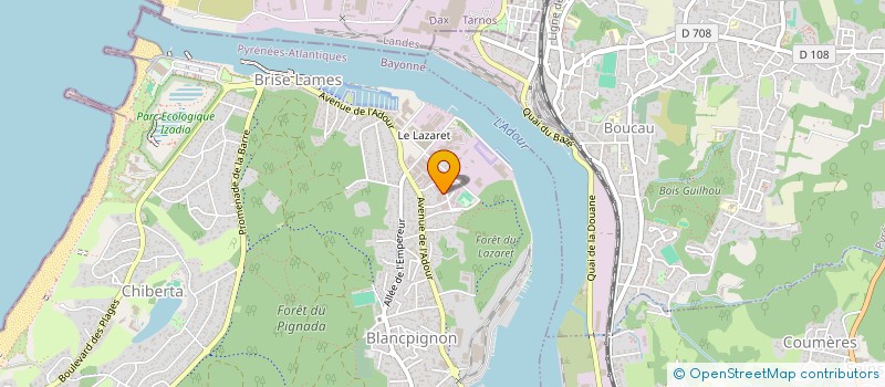 localisation de l'entreprise EUROGAME'S à ANGLET