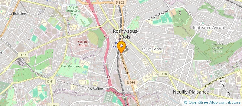 localisation de l'entreprise EUROKA TRANS à ROSNY-SOUS-BOIS