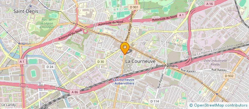 localisation de l'entreprise EUROKINE à LA COURNEUVE