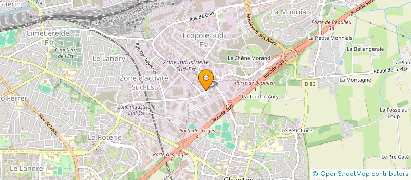 localisation de l'entreprise EUROLAN à CHANTEPIE