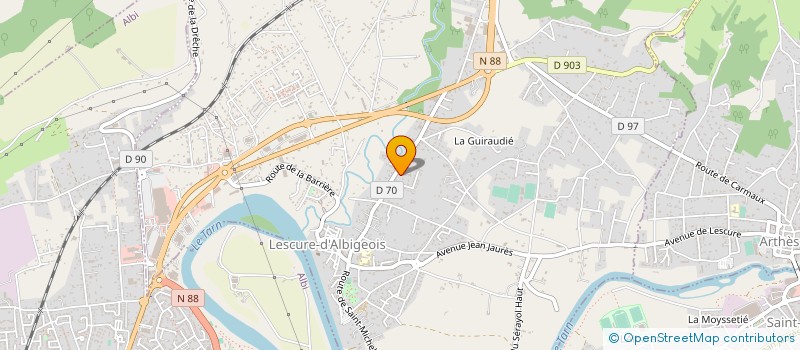 localisation de l'entreprise EUROLOISIRS 81  LESCURE D'ALBIGEOIS