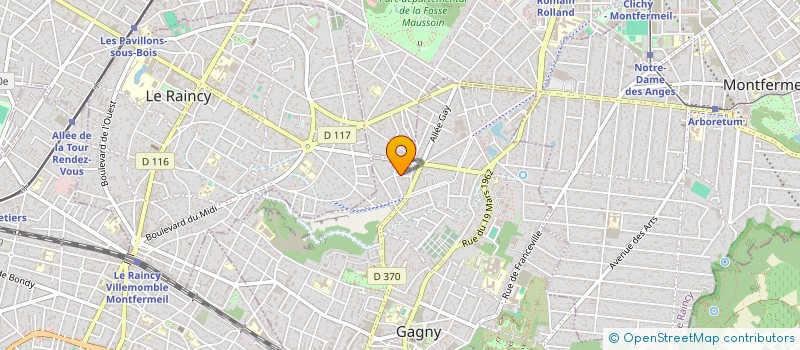 localisation de l'entreprise EUROMAQ à GAGNY