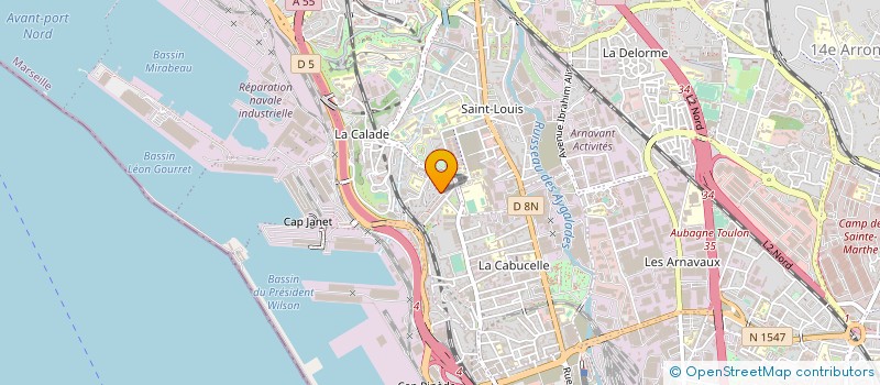 localisation de l'entreprise EUROMED DISTRIBUTION à MARSEILLE