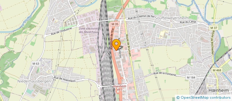 localisation de l'entreprise EUROMEDEX FRANCE à SOUFFELWEYERSHEIM