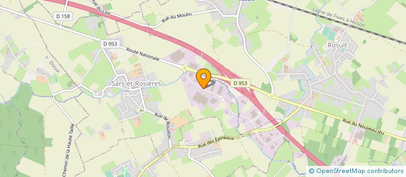 localisation de l'entreprise EUROMER  SARS-ET-ROSIERES