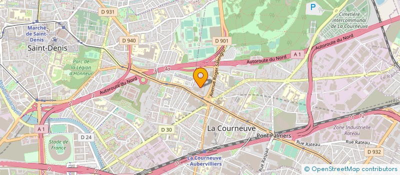 localisation de l'entreprise EUROMETAL à LA COURNEUVE