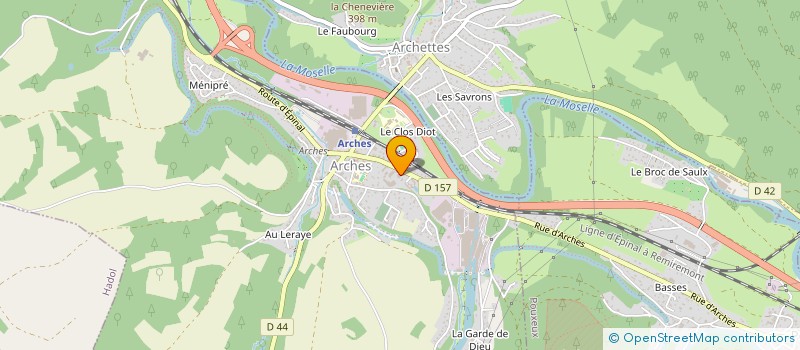 localisation de l'entreprise EUROMETAL INDUSTRIE  ARCHES