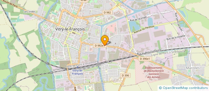 localisation de l'entreprise EUROMOTEURS à VITRY LE FRANCOIS
