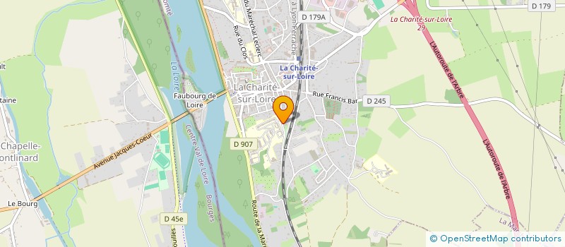 localisation de l'entreprise EUROMUSIC PUBLISHING à LA CHARITE-SUR-LOIRE