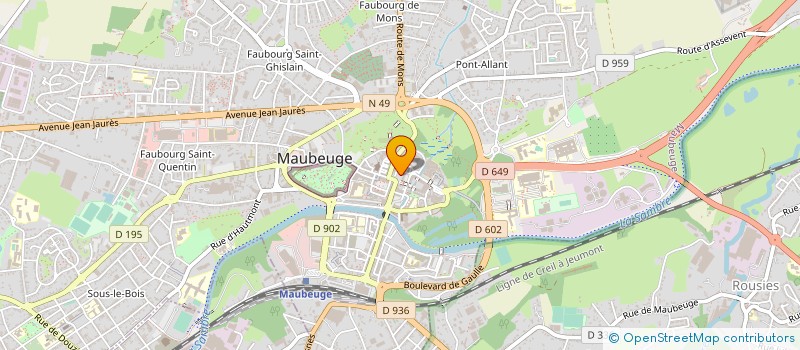 localisation de l'entreprise EURONATIONS à MAUBEUGE
