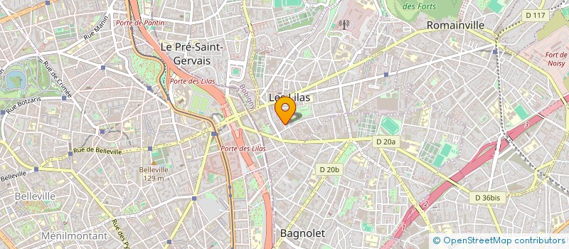 localisation de l'entreprise EURONOV FRANCE à LES LILAS