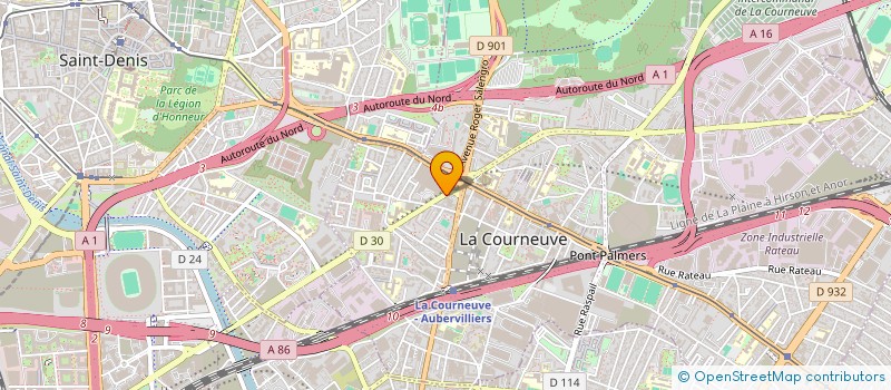 localisation de l'entreprise EURONOVA à LA COURNEUVE