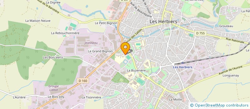 localisation de l'entreprise EUROP'A à LES HERBIERS