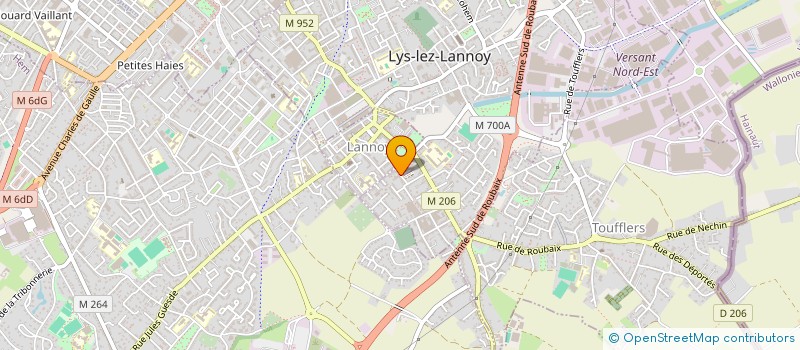 localisation de l'entreprise EUROP-A-DIFFUSION à LYS-LEZ-LANNOY