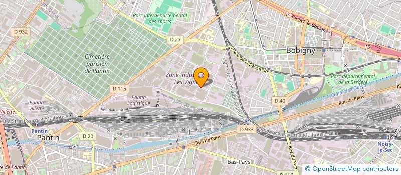 localisation de l'entreprise EUROP'AFFAIRES INTERNATIONAL à BOBIGNY