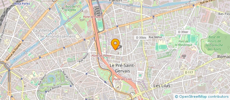 localisation de l'entreprise EUROP AFRO SERVICES à LE PRE-SAINT-GERVAIS