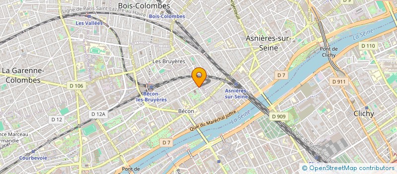 localisation de l'entreprise EUROP ARCHIVIST ENTR AUDIOVISU à COURBEVOIE