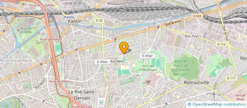 localisation de l'entreprise EUROP'ARTS à PANTIN