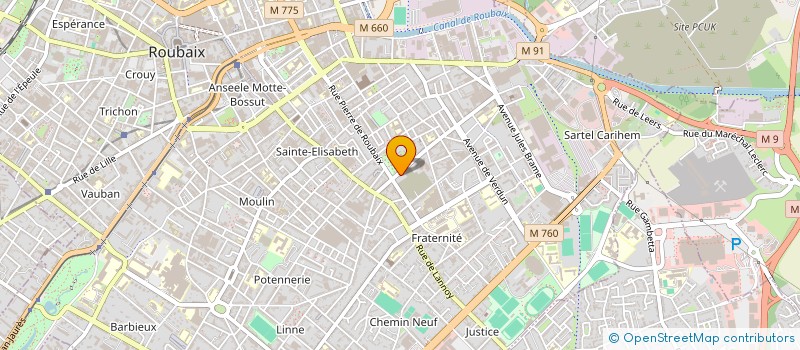 localisation de l'entreprise EUROP BRICO à ROUBAIX