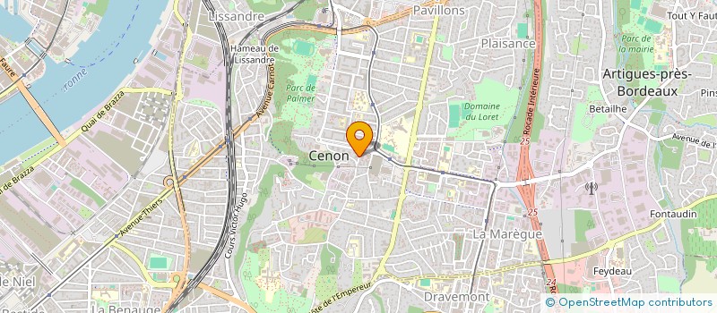 localisation de l'entreprise EUROP'CARGO à CENON