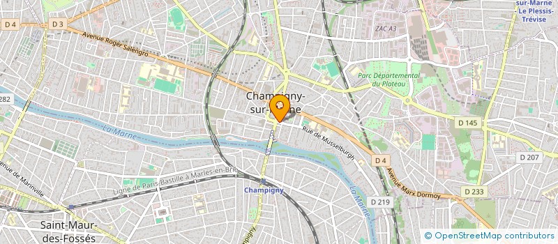 localisation de l'entreprise EUROP'COIFF à CHAMPIGNY-SUR-MARNE