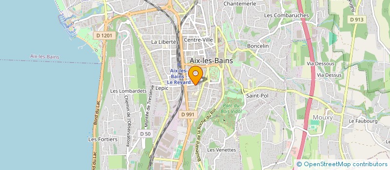 localisation de l'entreprise EUROP'DIFFUSION à AIX-LES-BAINS
