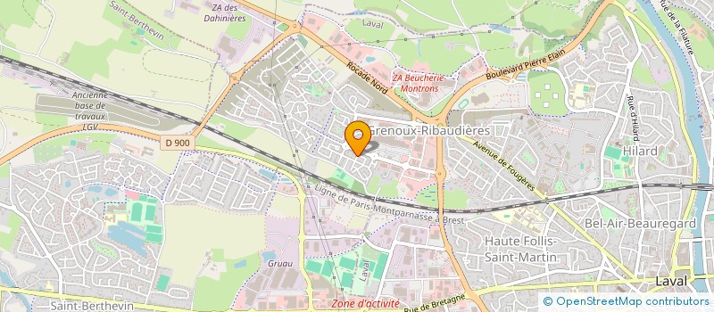 localisation de l'entreprise EUROP'EXPRESS 53 à LAVAL