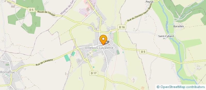 localisation de l'entreprise EUROP'IMMOBILIER à VILLEBOIS-LAVALETTE