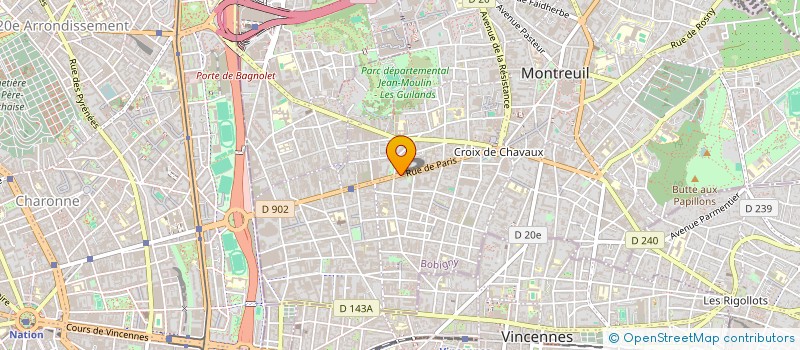 localisation de l'entreprise EUROP INTER à MONTREUIL