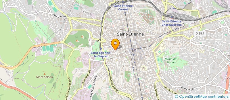 localisation de l'entreprise EUROP KARATE CLUB à SAINT-ETIENNE
